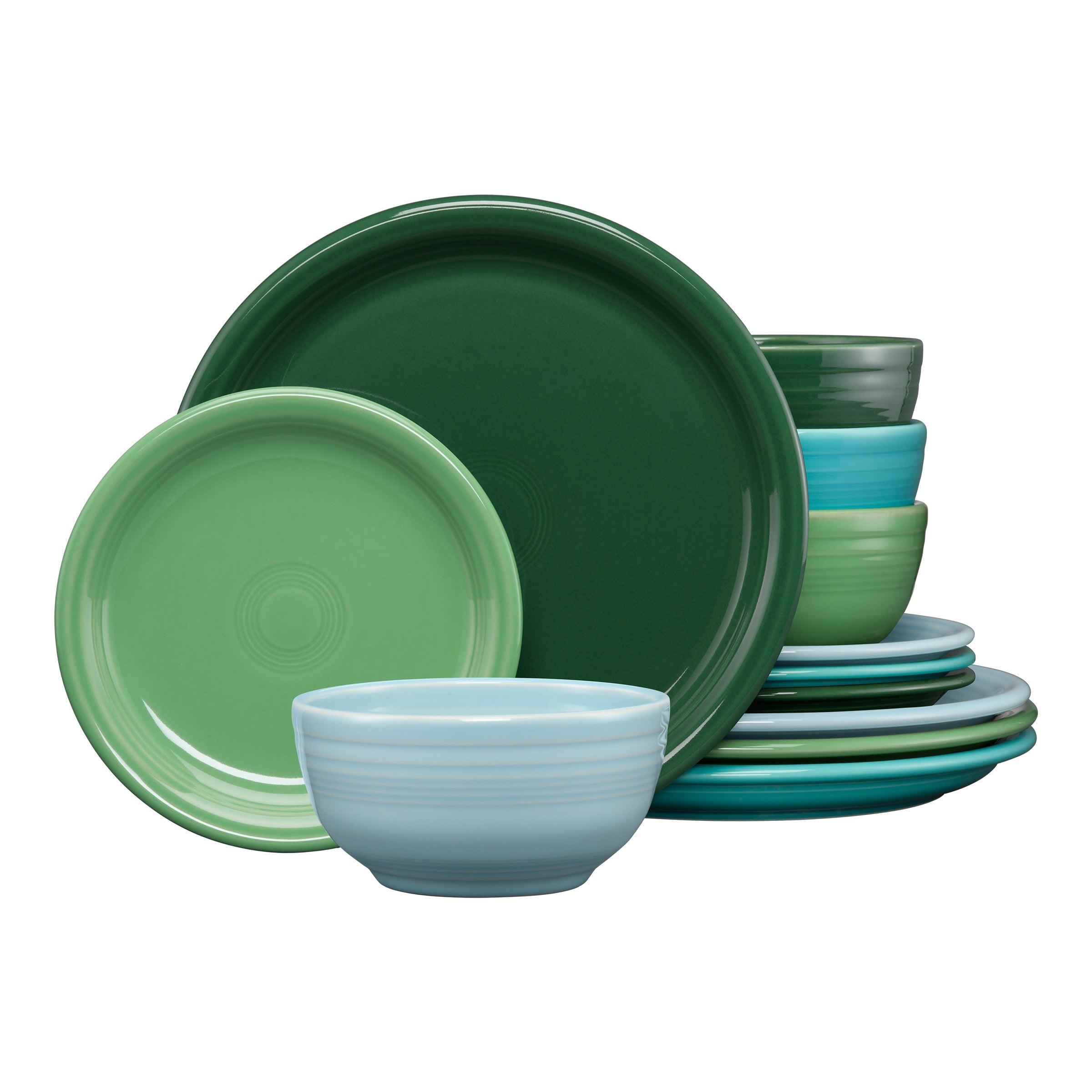 Dinnerware - Mixed Aegean Bistro Coupe 12-Piece Dinnerware Set, Service for 4