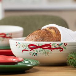Alternative view of Dinnerware - Holly Berry Christmas Garland Bistro Coupe 9 5/8 Inch Large Bowl 68 OZ