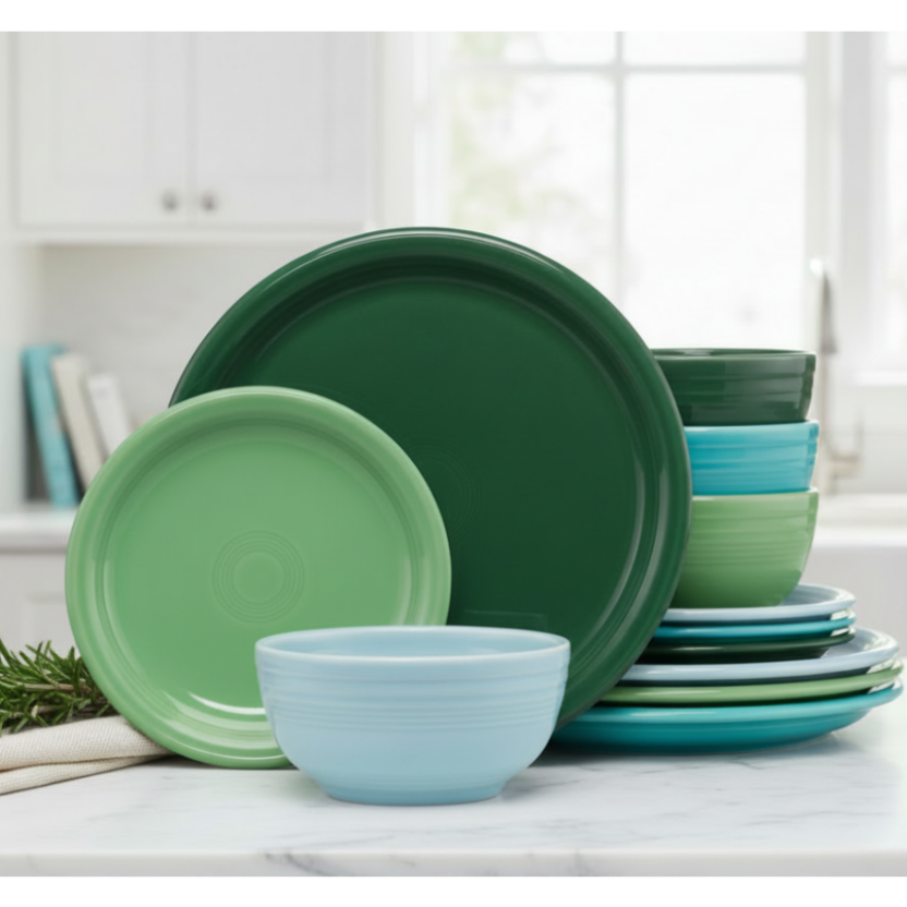 Dinnerware - Mixed Aegean Bistro Coupe 12-Piece Dinnerware Set, Service for 4 - Image 3