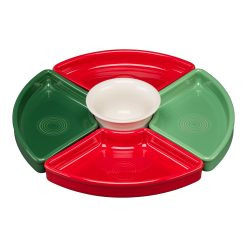 Alternative view of Dinnerware - Christmas Mixed Color 5-Piece Color Entertaining Set 8 1/5 Inch