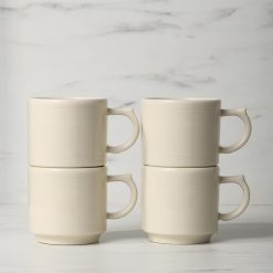 Alternative view of Dinnerware - Linen 16 OZ Set of 4 Stackable Mug Set