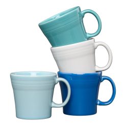 Dinnerware - Mixed Coastal Blues 15 OZ Set of 4 Mixed Tapered Mug Set