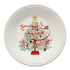 Dinnerware - Holly Berry Christmas Tree Classic Rim 9 Inch Luncheon Plate