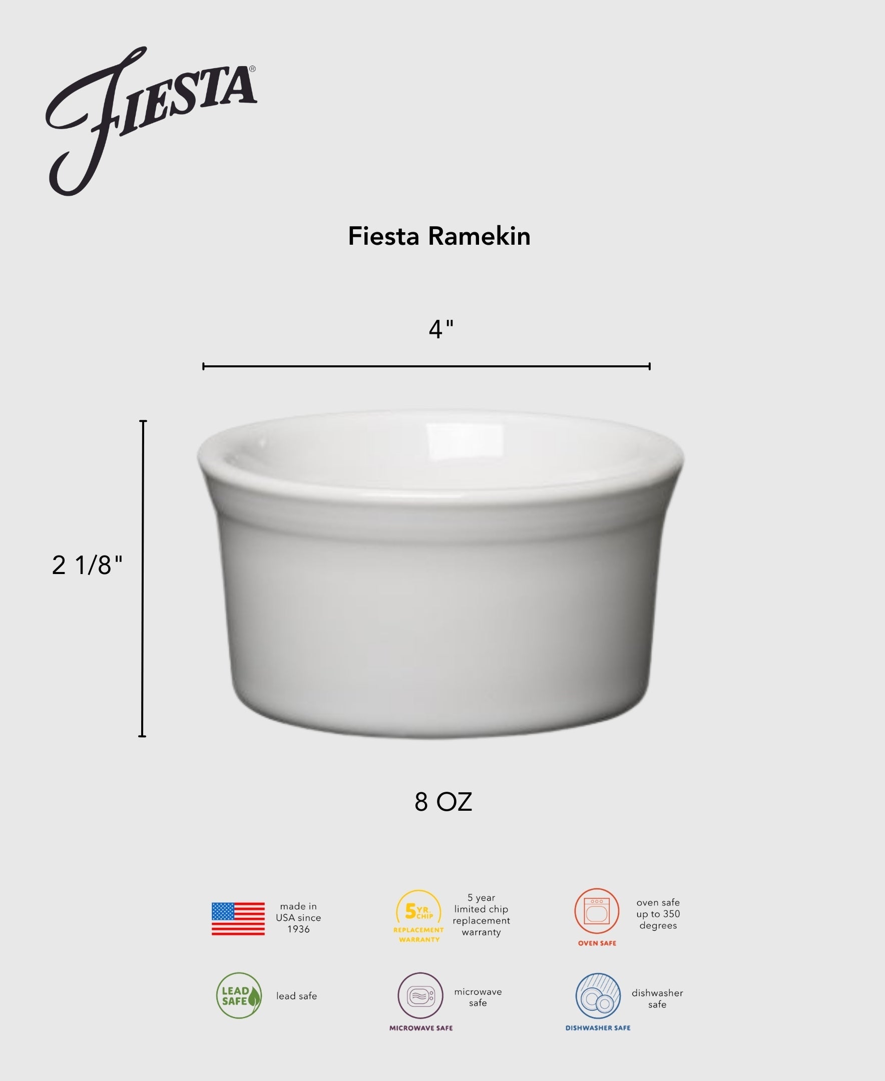 Dinnerware - 8 OZ Ramekin 4 Inch - Image 5