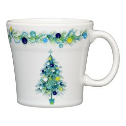 Dinnerware - Blue Christmas Tree on White 15 OZ Tapered Mug