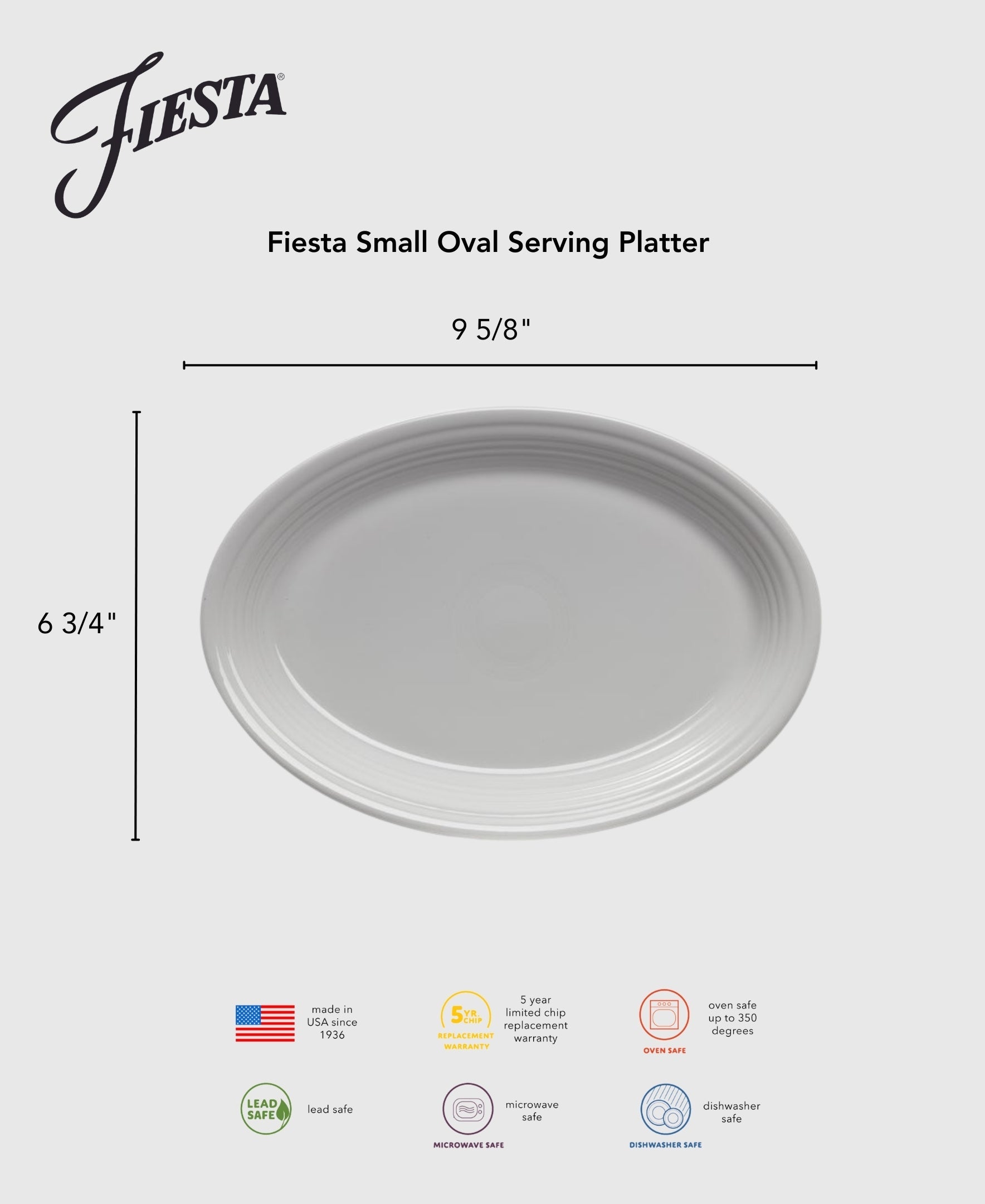 Dinnerware - 9 5/8 Inch Small Oval Serving Platter - Image 3